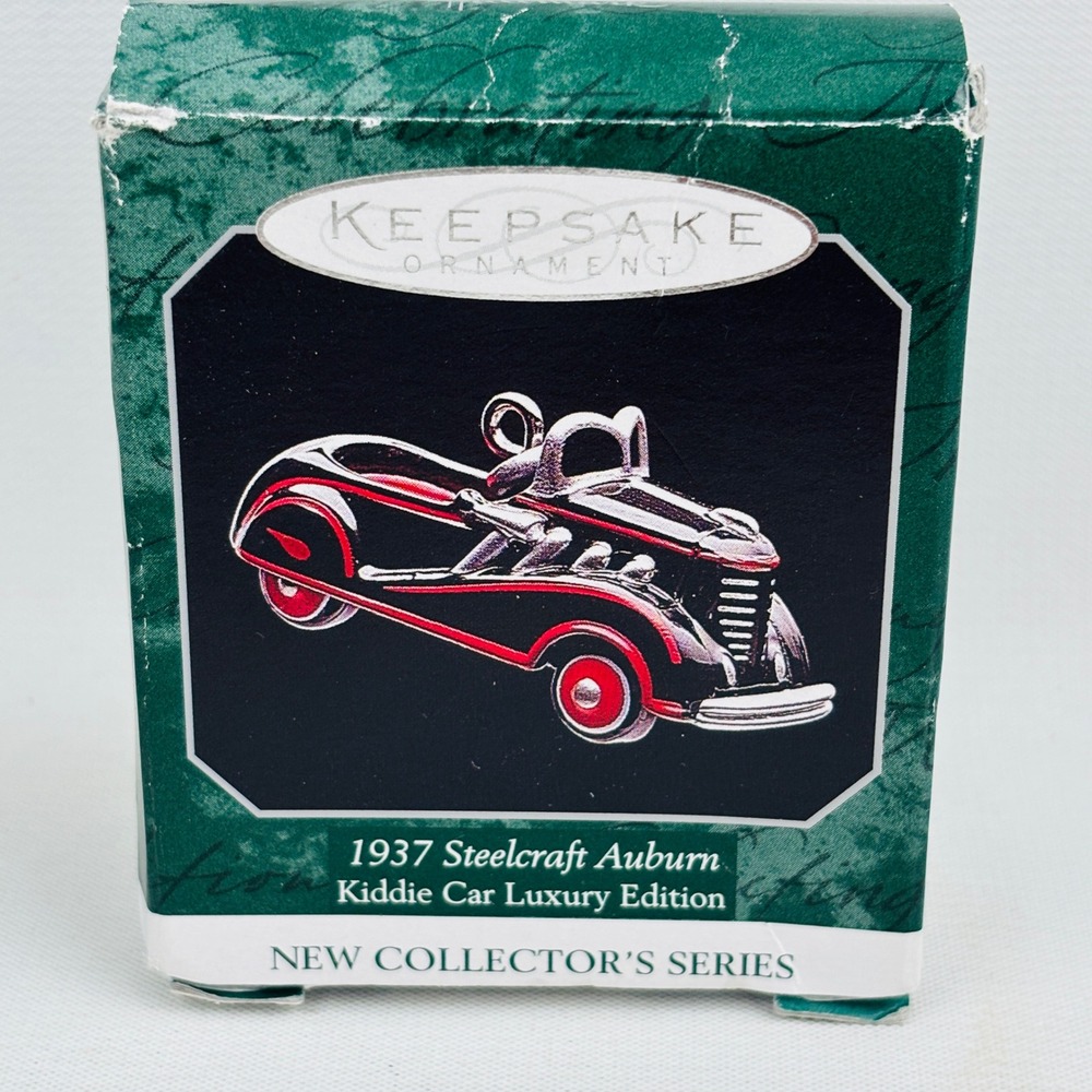 Hallmark 1937 Steelcraft Auburn Kiddie Car Die-Cast Miniature Ornament 1998 - Picture 2 of 5